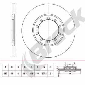 Тормозной диск BRECK BR 066 SA100